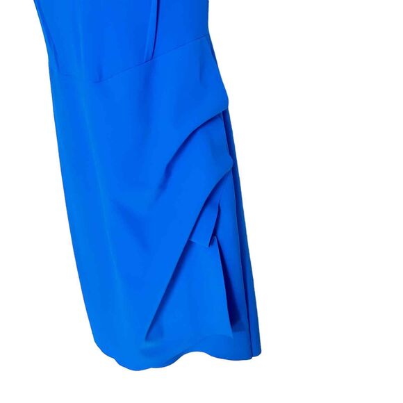 Chiara Boni La Petite Cobalt Gathered Cowl Neck Dress cocktail party Size 48 - Picture 8 of 15